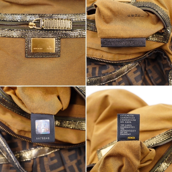 ❌️❌️SOLD ❌️❌️AI32❤️ FENDI Zucca Chef Hobo Tobacco Bag - Picture 13 of 14
